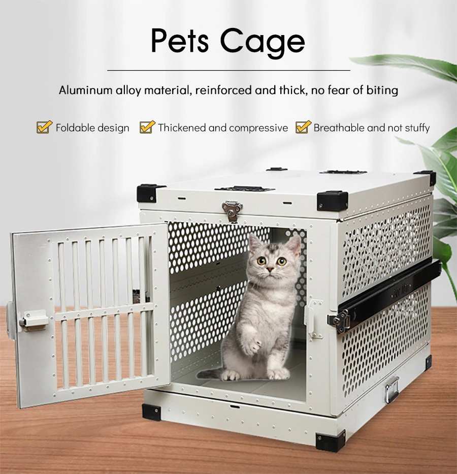 Custom Durable Aluminium Boxes Pet Crates S/M/L/XL/XXL Dog Transport Box for Flight