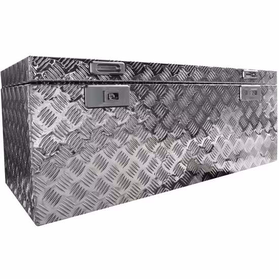 Hot Selling High Quality Checker Plate Toolbox Top Opening Silver