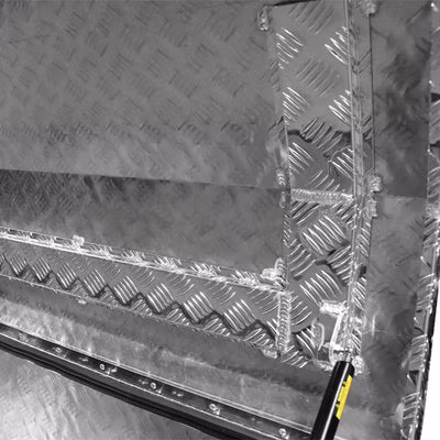 Hot Selling High Quality Checker Plate Toolbox Top Opening Silver