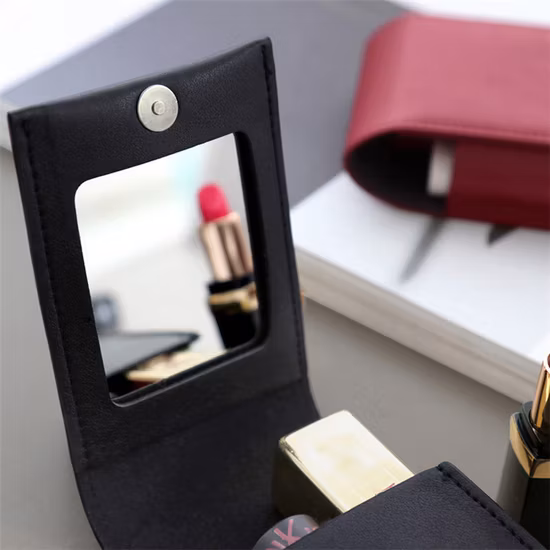 Mini trousse de maquillage de voyage, étui pour rouge à lèvres, pochette pour brillant à lèvres