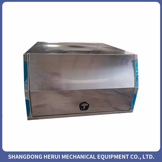 Boîte à outils de soubassement en aluminium lisse, boîte à outils Gullwing avec boîte de camion